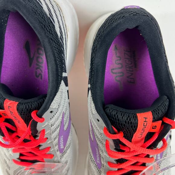 Brooks Launch 6 women's size 8.5 black pink purple athletic running sneakers - Picture 11 of 13
